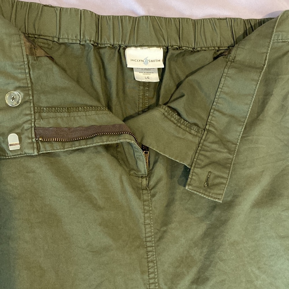 Jaclyn Smith Army Green Skirt With Belt Loops Size Large - Picture 3 of 9